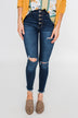 C'est Toi Distressed Skinny Jeans- Jade Wash