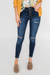 C'est Toi Distressed Skinny Jeans- Jade Wash
