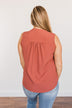Never Ending Bliss Sleeveless Blouse- Terracotta