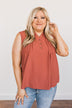 Never Ending Bliss Sleeveless Blouse- Terracotta