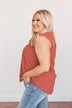 Never Ending Bliss Sleeveless Blouse- Terracotta