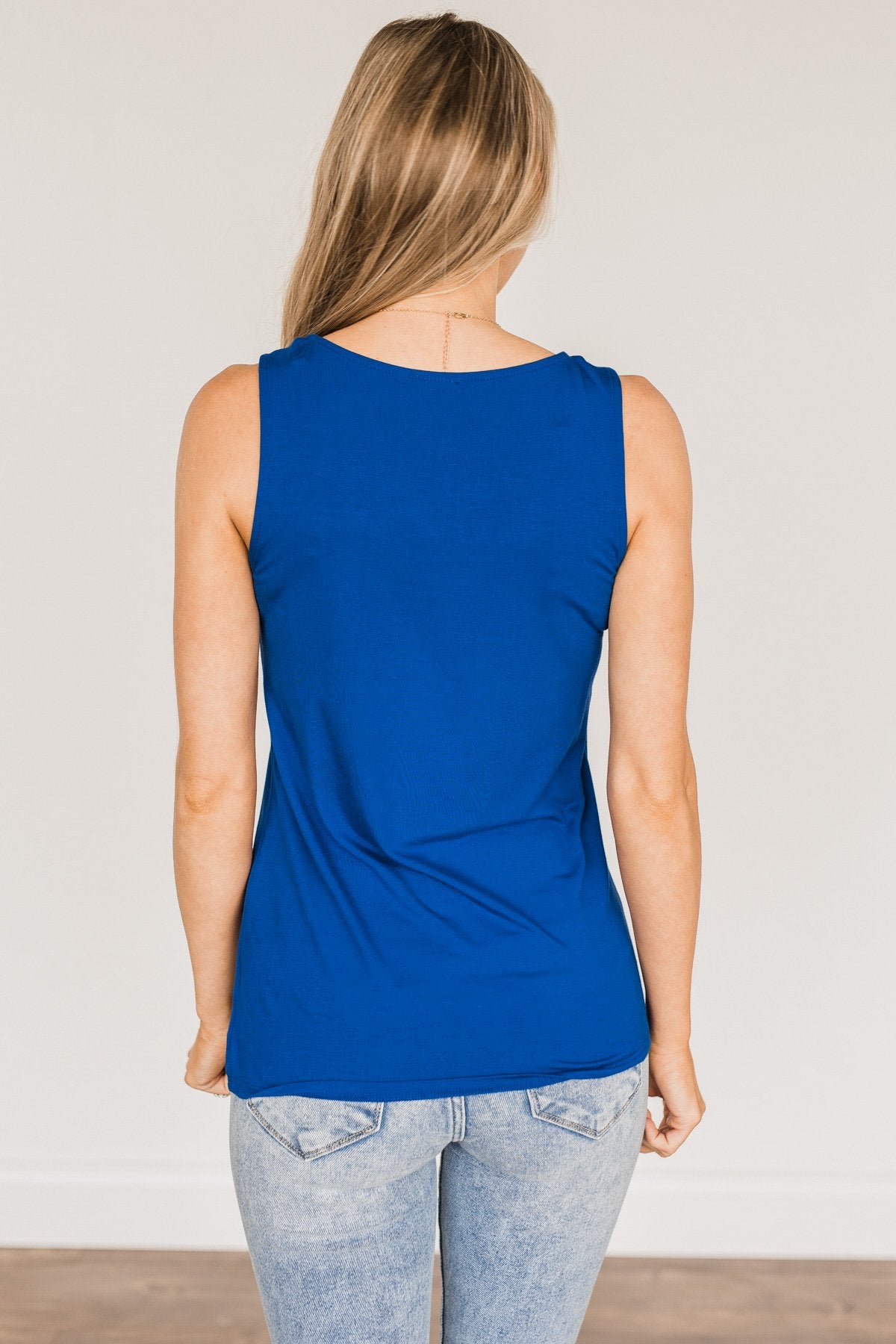 Kriger Goneryl 鍔 Places To Go Criss-Cross Tank Top- Royal Blue – The Pulse Boutique