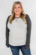 Greetings to You  Ribbed Top- Grey