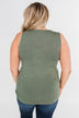 Places to Go Criss Cross Tank Top- Olive