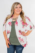 You Make Me Speechless Floral Kimono- Ivory