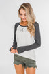 Greetings to You  Ribbed Top- Grey