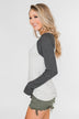 Greetings to You  Ribbed Top- Grey