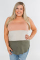 Unforgettable Racerback Color Block Tank Top- Blush