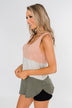 Unforgettable Racerback Color Block Tank Top- Blush
