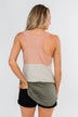 Unforgettable Racerback Color Block Tank Top- Blush