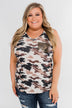 Hidden From You Glam Pocket Top- Camo