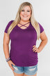Meet Me Here Short Sleeve Top- Purple