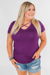 Meet Me Here Short Sleeve Top- Purple