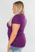 Meet Me Here Short Sleeve Top- Purple