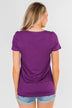 Meet Me Here Short Sleeve Top- Purple