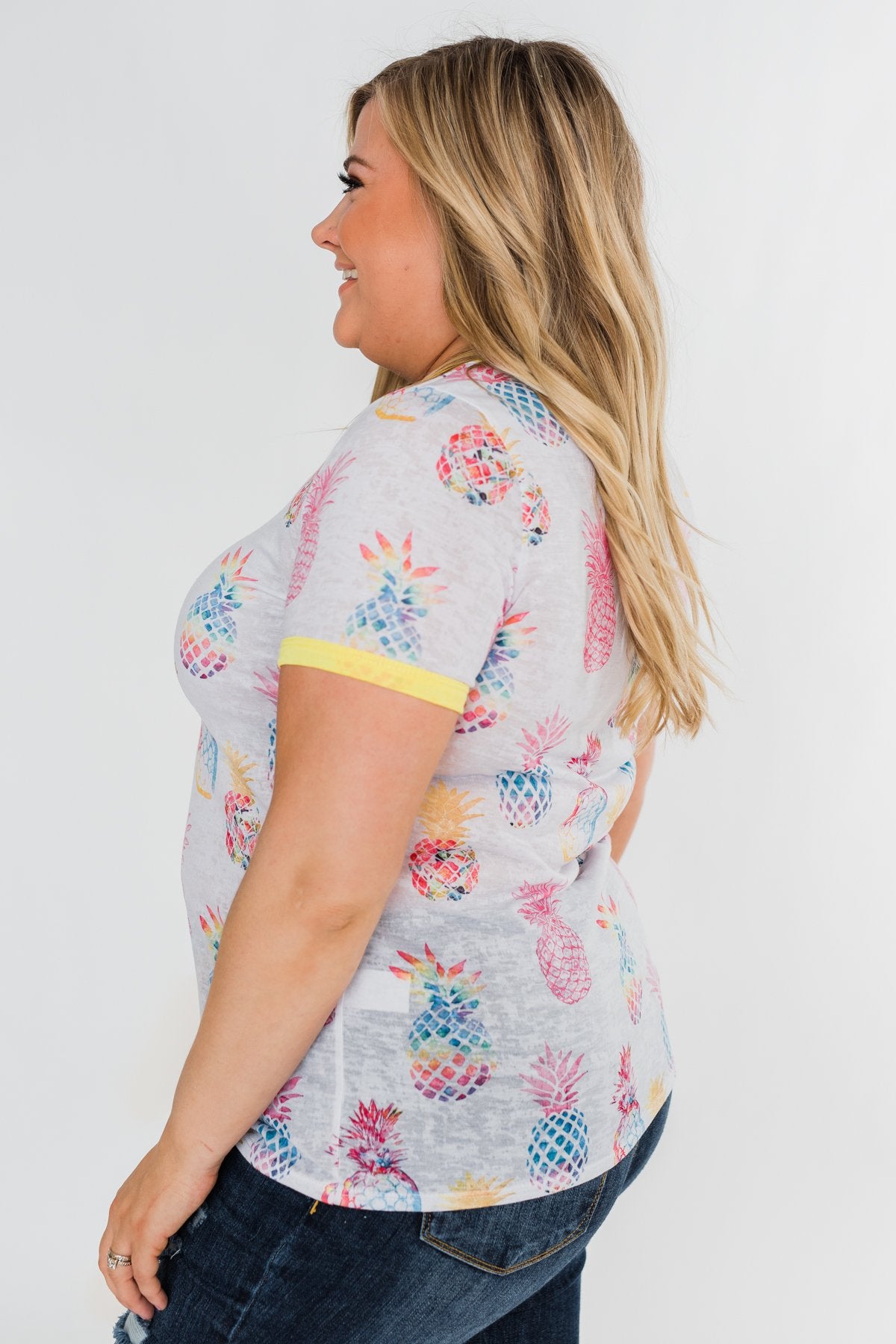 Stand Tall Pineapple Top- Yellow