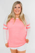 Long Sleeve Raglan Top- Neon Pink