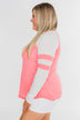 Long Sleeve Raglan Top- Neon Pink