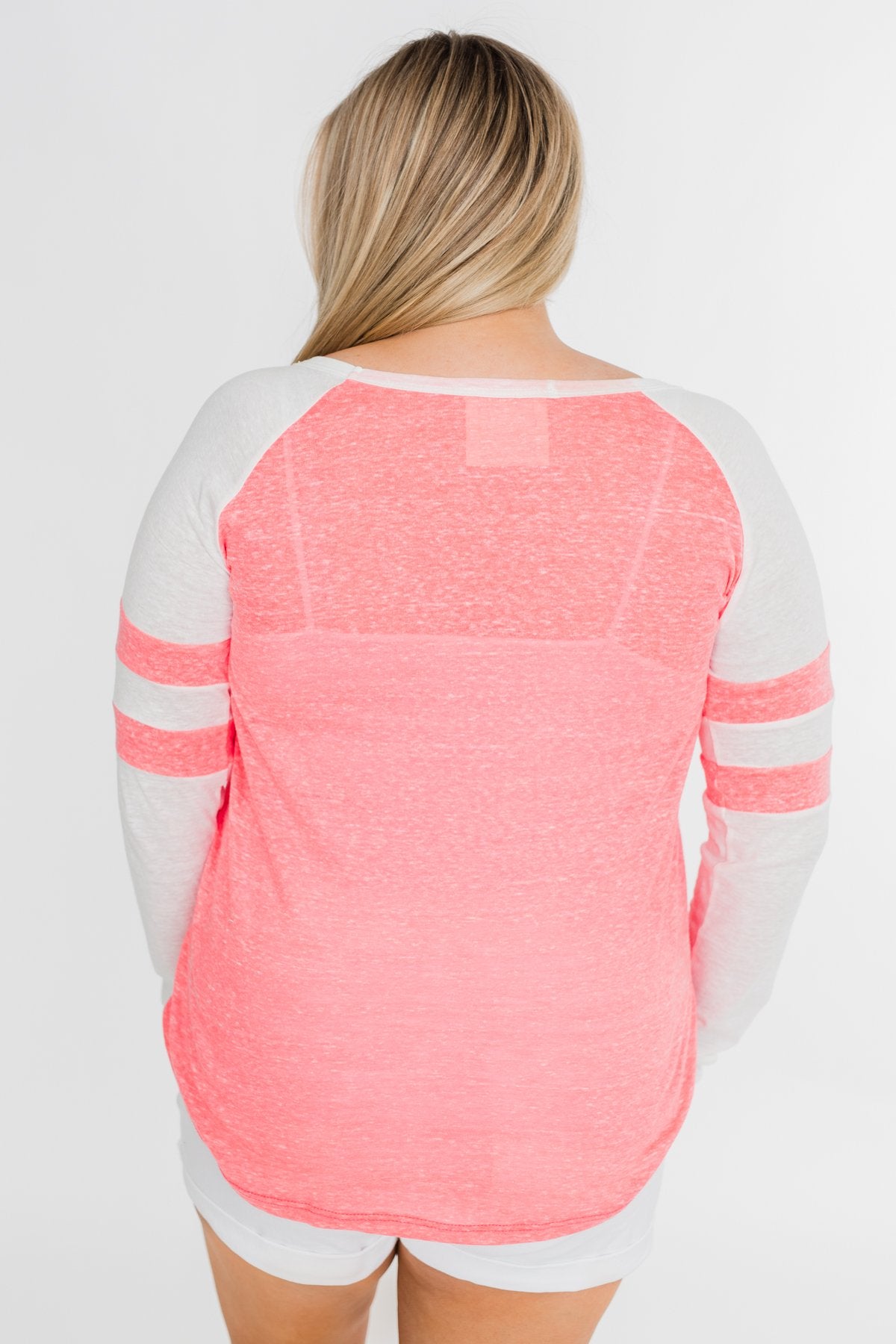 Long Sleeve Raglan Top- Neon Pink – The Pulse Boutique