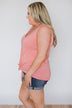 Everyday Button Tie Tank Top- Pink