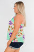 Another Day in Paradise Floral Tank Top- Bright Mint