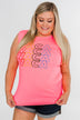 "Vacay" Graphic Tank Top- Neon Pink