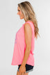 "Vacay" Graphic Tank Top- Neon Pink