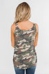 Crazy for Camo Front Twist Tank Top