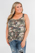 Crazy for Camo Front Twist Tank Top