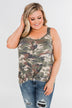 Crazy for Camo Front Twist Tank Top