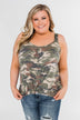 Crazy for Camo Front Twist Tank Top