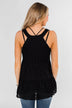 Cherish the Moment Babydoll Tank Top- Black