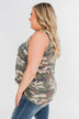 Crazy for Camo Front Twist Tank Top
