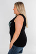 Leopard Lace Back Pocket Tank- Mint