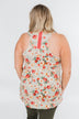 Next to You Floral Tank Top- Light Taupe