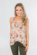 Next to You Floral Tank Top- Light Taupe