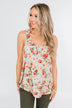 Next to You Floral Tank Top- Light Taupe