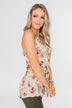 Next to You Floral Tank Top- Light Taupe