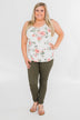 Ready When You Are Lace Back Tank Top- Ivory