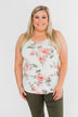 Ready When You Are Lace Back Tank Top- Ivory