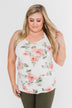 Ready When You Are Lace Back Tank Top- Ivory