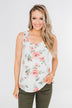 Ready When You Are Lace Back Tank Top- Ivory
