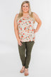 Next to You Floral Tank Top- Light Taupe