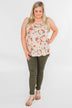 Next to You Floral Tank Top- Light Taupe