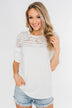 Part Of You Half Bell Sleeve Top- Ivory