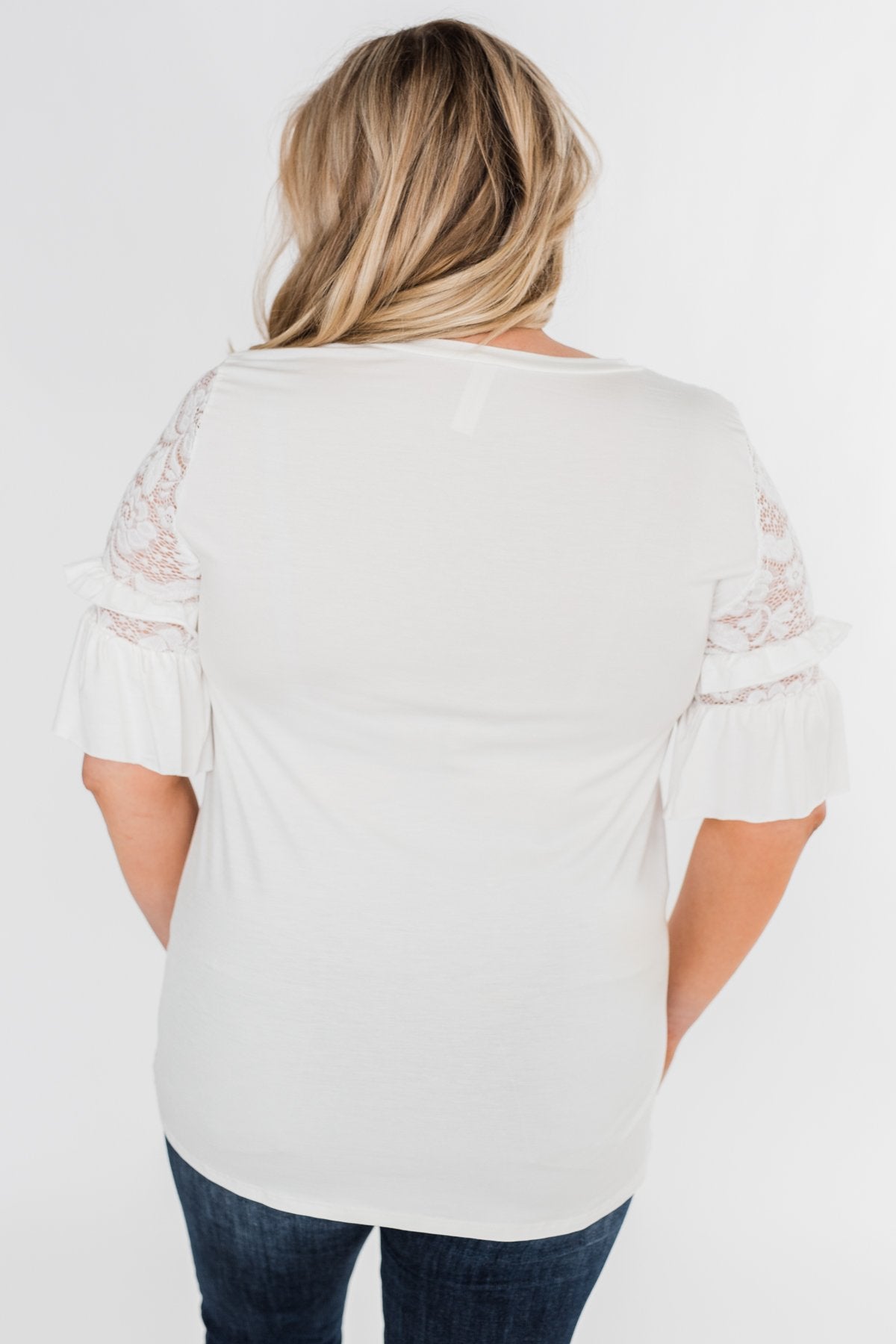 Part Of You Half Bell Sleeve Top- Ivory