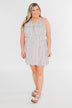 By the Way Striped Halter Dress- Ivory