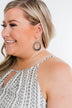 Detailed Tear Drop Earrings- Silver