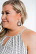 Detailed Tear Drop Earrings- Silver