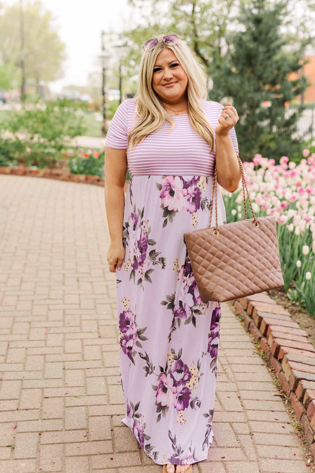 Lasting Memories Floral Maxi Dress- Lavender